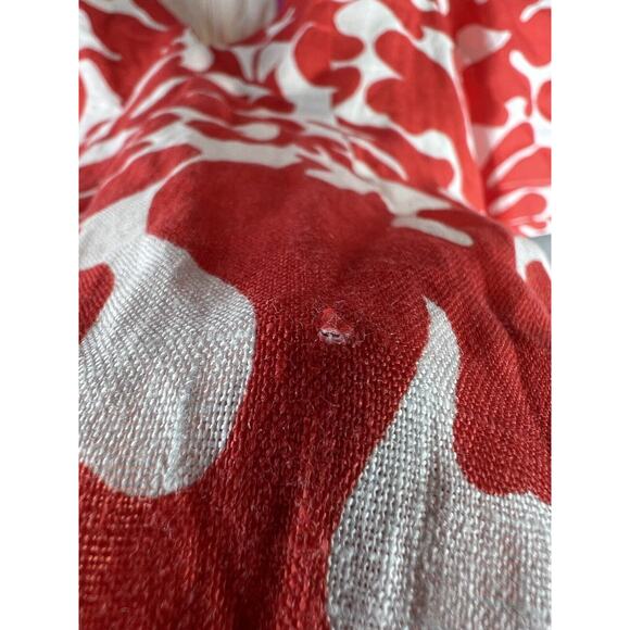 Rhode Mariana Floral Linen Minidress Size 2 Red White - Picture 8 of 10